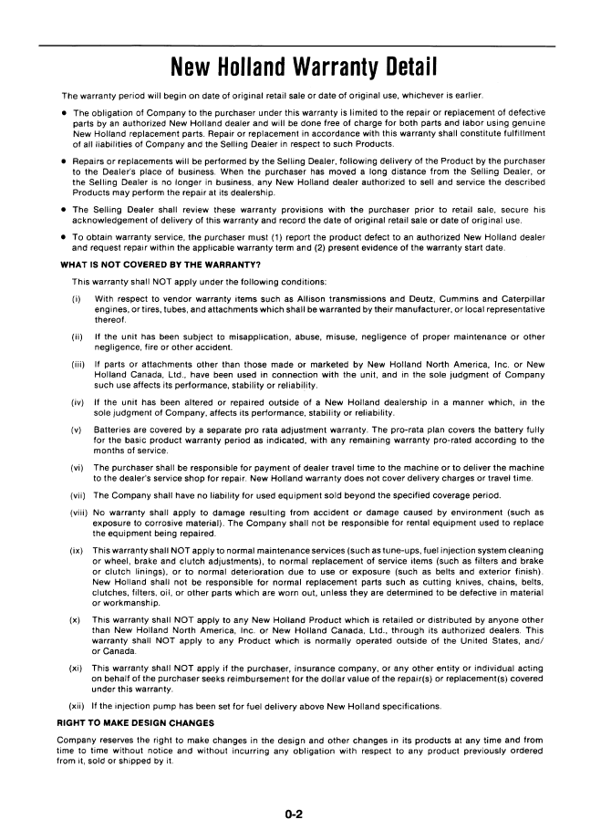 New Holland 1530 1630 Tractor User Manual 42153021 PDF