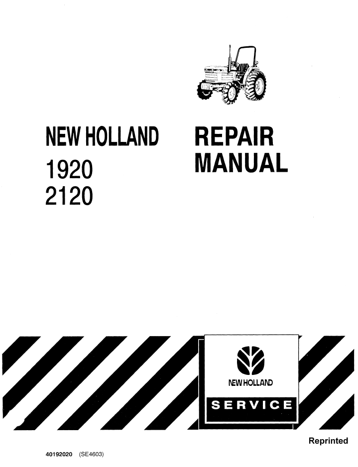 New Holland 1920, 2120 Tractor Service Manual 40192020R0 PDF