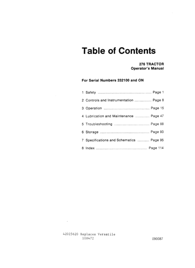 New Holland 256 276 II Tractor Service Manual 42025620 PDF