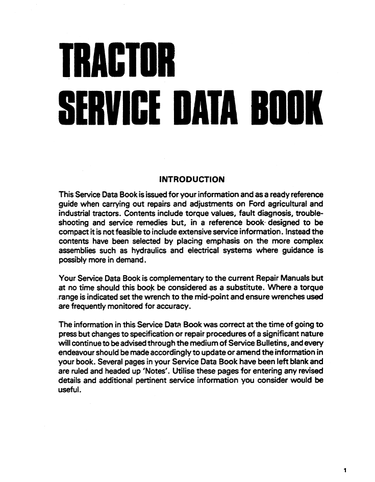 New Holland 2600 Tractor Workshop Service Manual 40881040