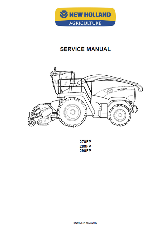 New Holland 270FP 280FP 290FP Repair & Service Manual PDF