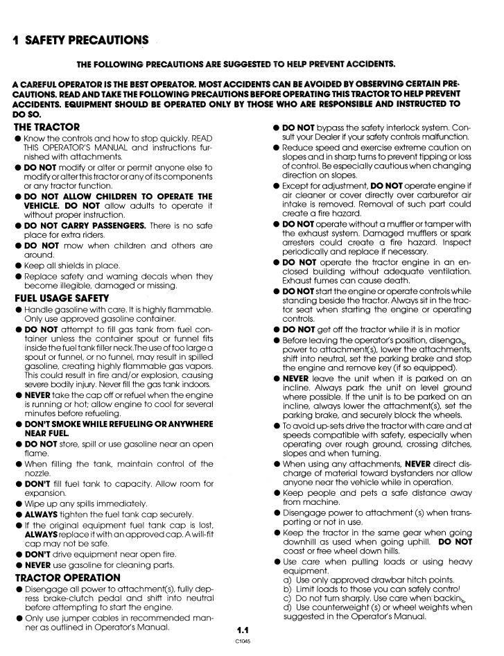 New Holland 42001221 Ford LT 10 LT 12 Lawn Tractor Operator Manual