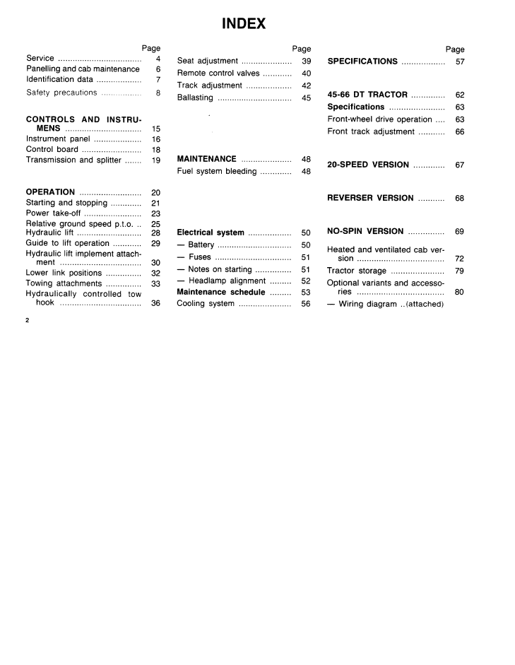 New Holland 45-66 & 45-66 DT Tractor User Manual 06910161 PDF