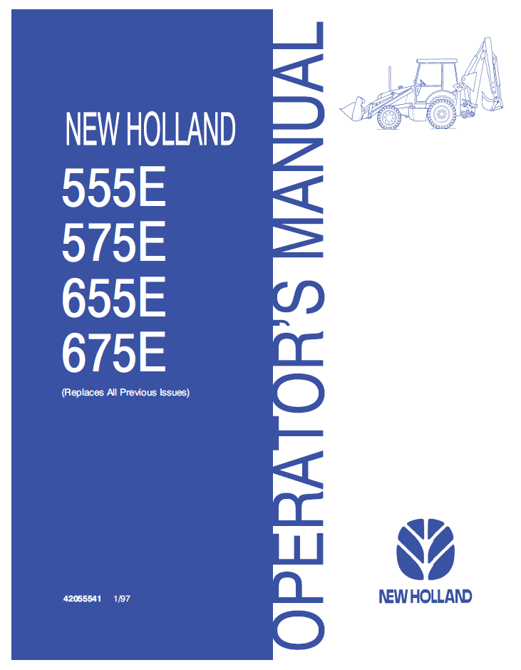 New Holland 555E 575E 655E 675E Backhoe Loader Manual 42055541