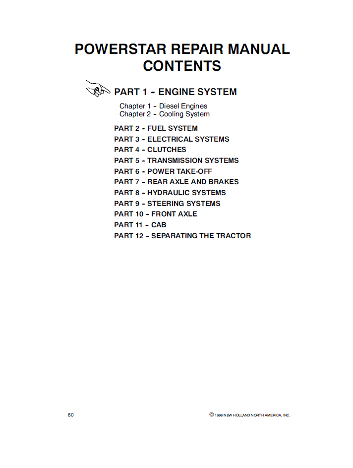 New Holland 5640 6640 7740 7840 8240 8340 Repair Manual 40564001