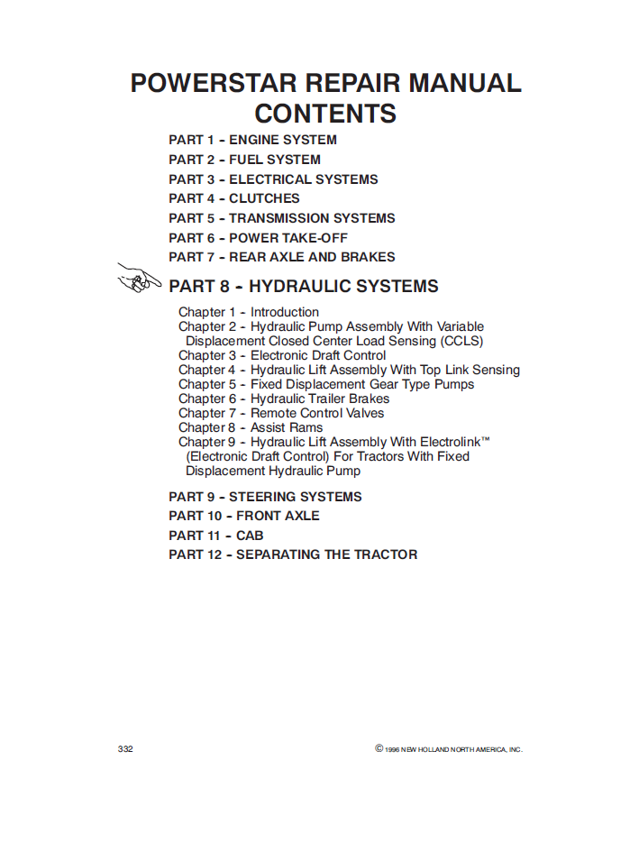 New Holland 5640 6640 7740 7840 8240 8340 Repair Manual 40564008