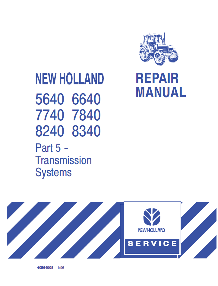 New Holland 5640 6640 7740 7840 Transmission Manual 40564005 PDF