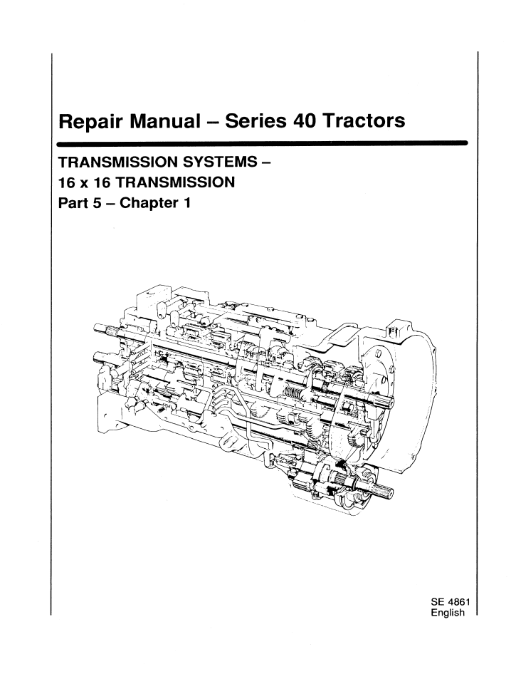 New Holland 5640 6640 7740 Tractor Transmission Repair Manual PDF
