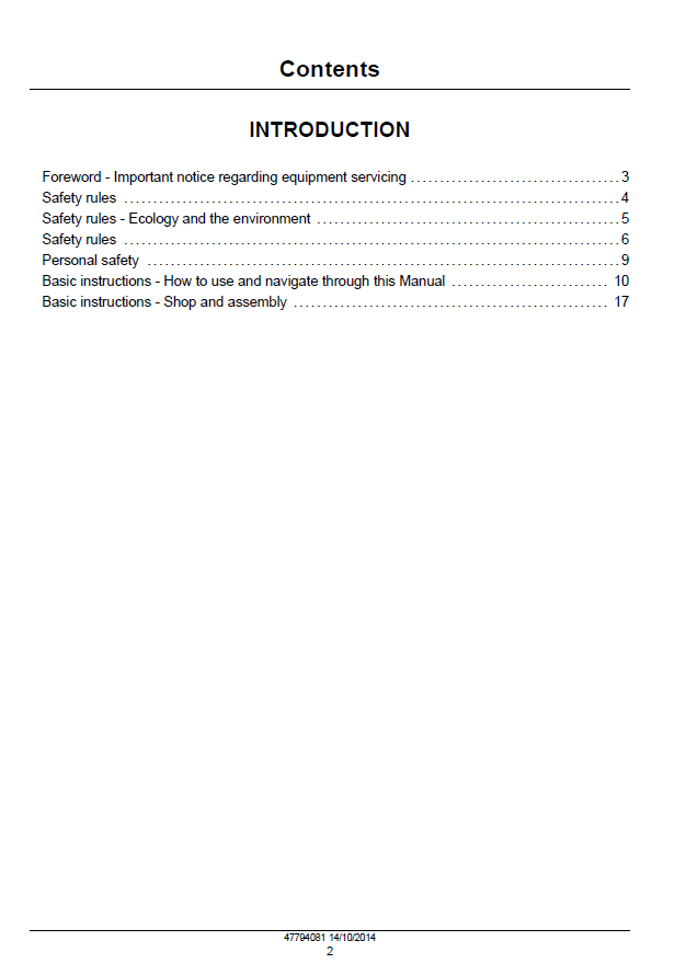 New Holland 600FDR Header Repair & Maintenance Manual 47794081 PDF