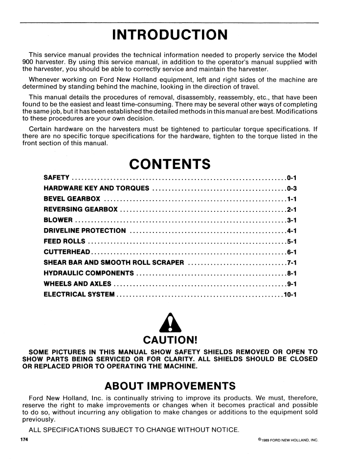 New Holland 900 Harvester Workshop Repair Manual 40090013 PDF