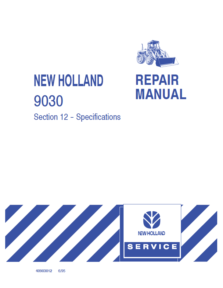 New Holland 9030 Bidirectional Service Repair Manual 40903012