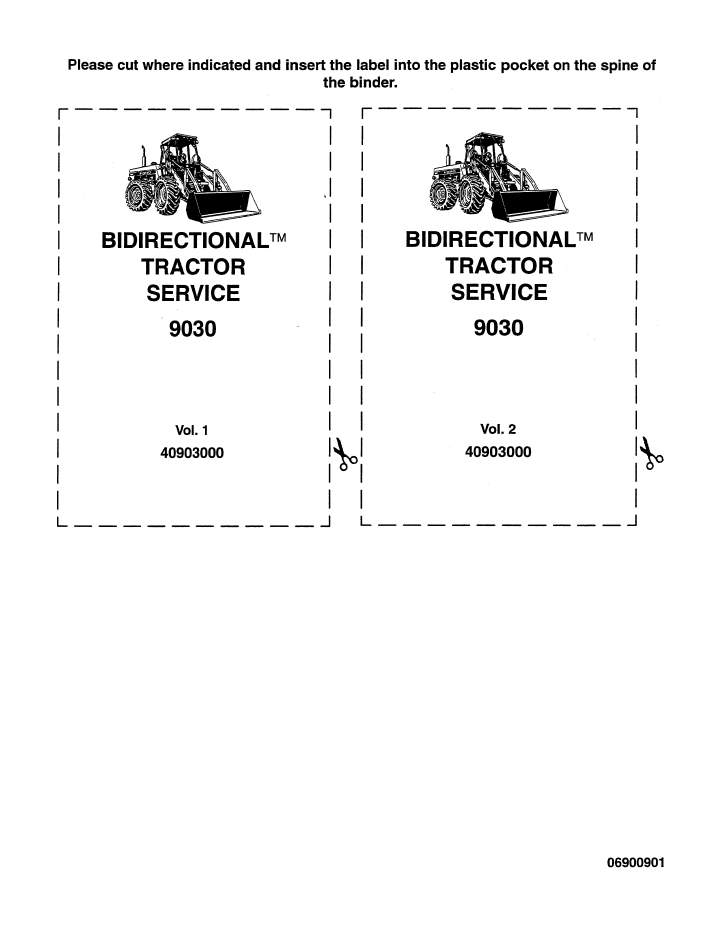 New Holland 9030 Bidirectional Tractor Service Manual 40903000 PDF