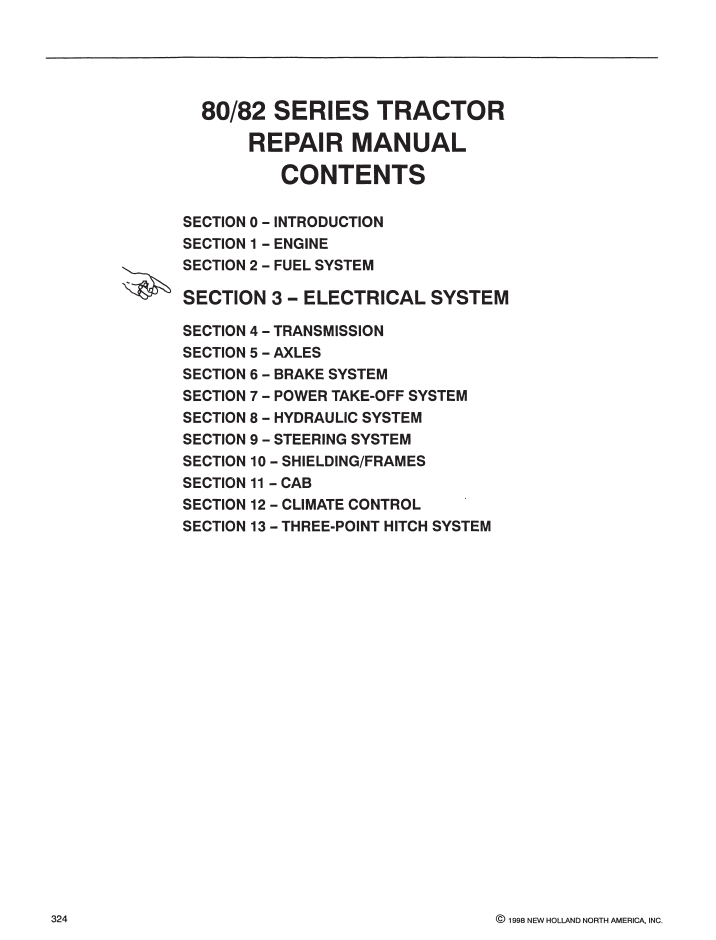 New Holland 9280, 9480, 9680 & 9880 Tractor Repair Manual 40928003