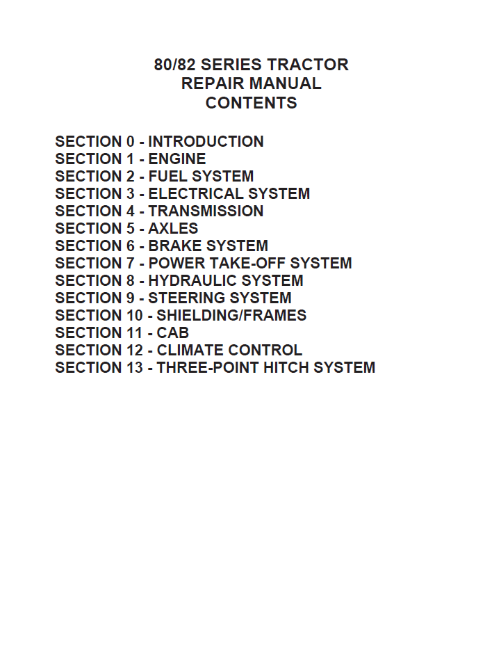 New Holland 9280, 9480, 9680 & 9880 Tractor Repair Manual 40928040