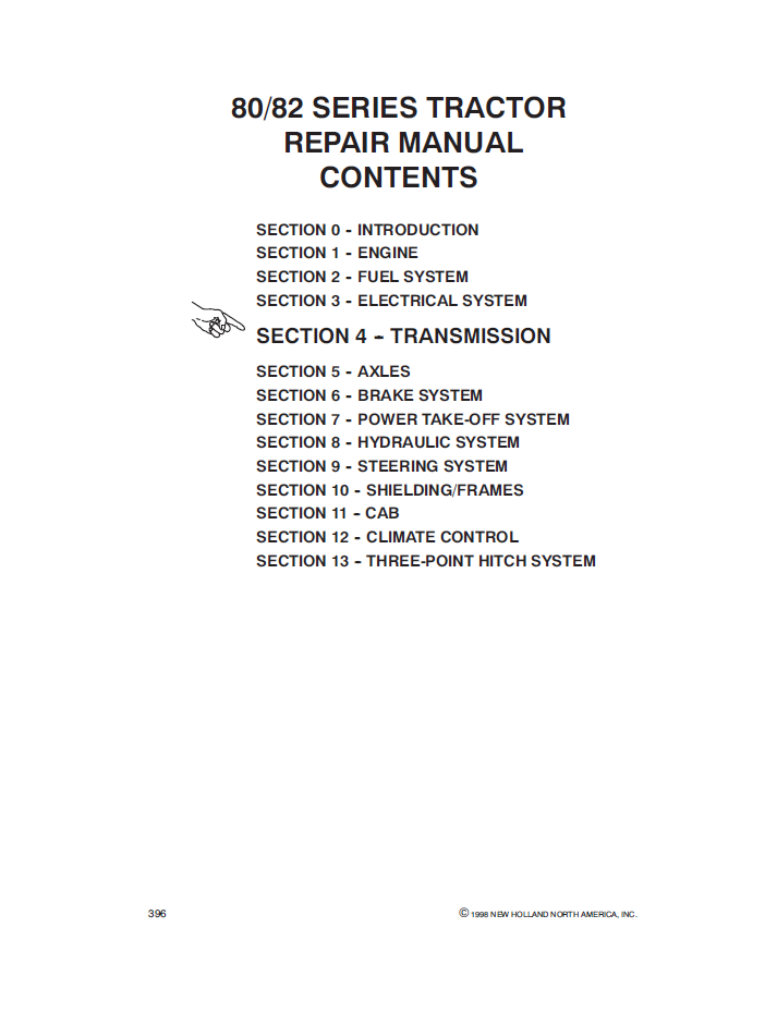 New Holland 9280 9480 9680 9880 Transmission Repair Manual PDF