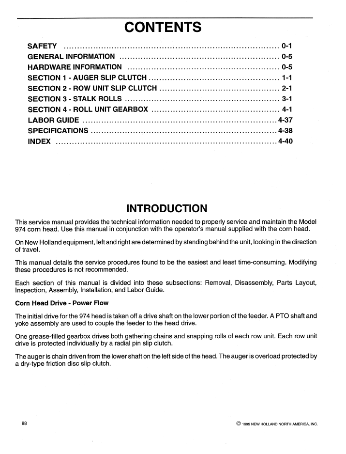 New Holland 974 Corn Head Workshop Repair Manual 40097412 PDF