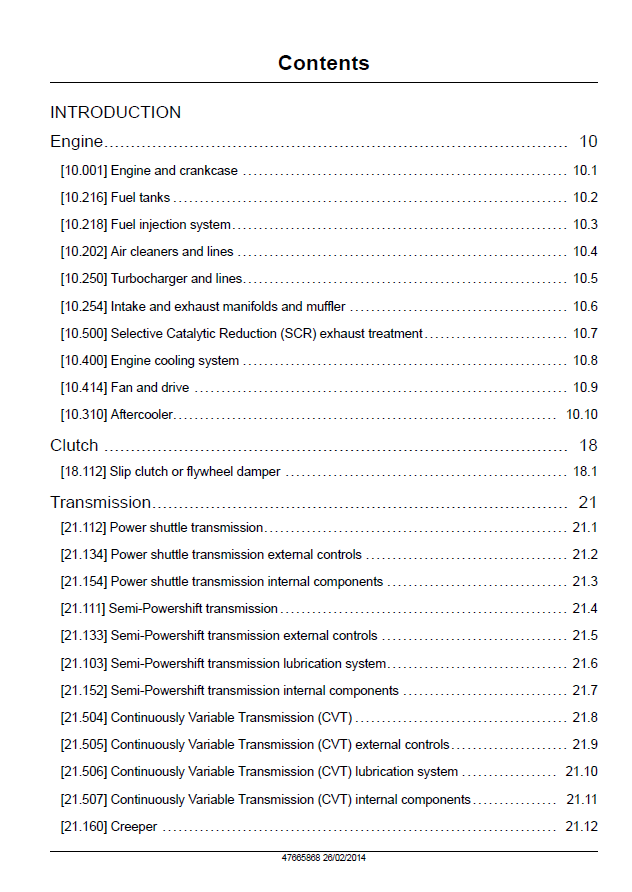 New Holland Agricultural Tractor T6 Series Service Guide | 47665868