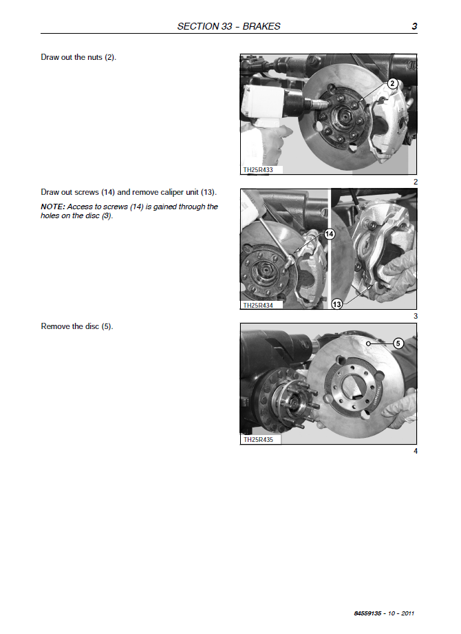 New Holland Brake Repair & Technical Manual 47410199NA PDF