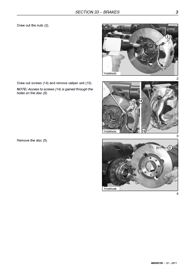 New Holland Brake Repair & Technical Manual 47410203NA PDF
