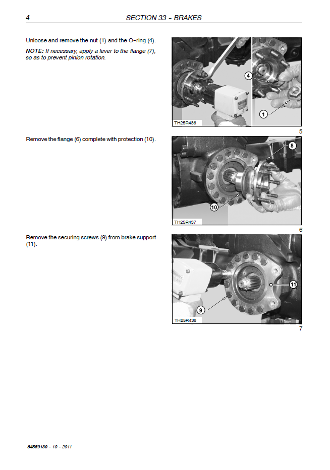 New Holland Brake Service & Maintenance Manual 47410203NA