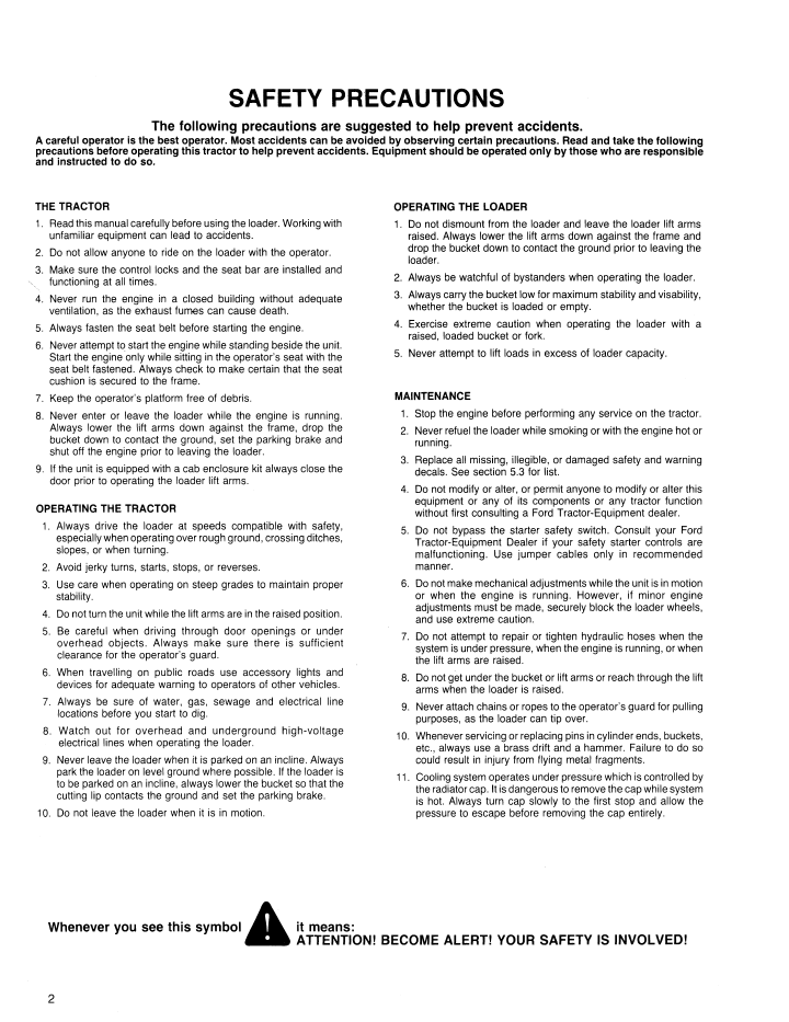 New Holland CL25 Compact Loader Operator Guide 42002511 PDF