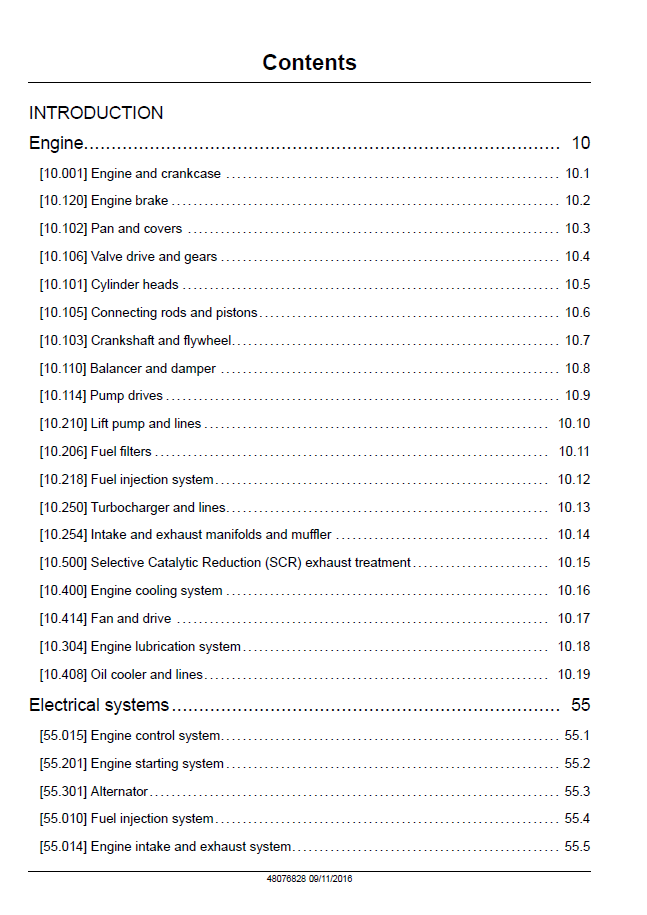 New Holland CNH Cursor 9 Tier 4A (Interim) & Stage IIIB Engine Repair Manual [48076828]
