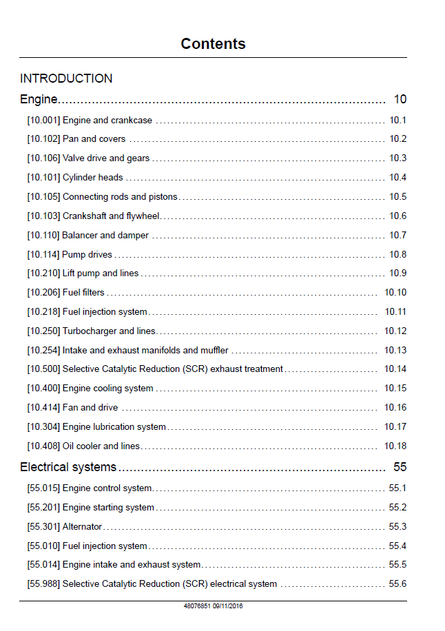 New Holland CNH Cursor 9 Tier 4B (Final) & Stage IV Engine Repair Manual [48076851]