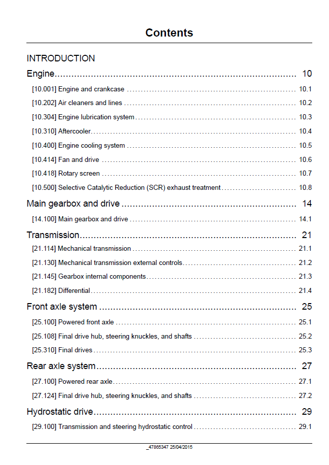 New Holland CR6.80, CR6.90, CR7.90, CR8.90, CR9.90 Service Manual (Publication 47865347)