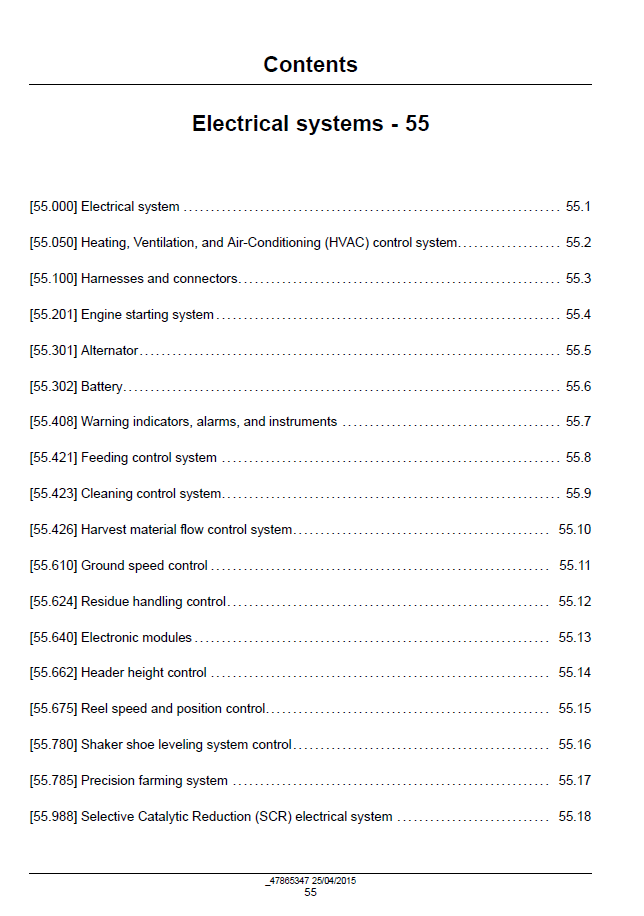 New Holland CR6.80, CR6.90, CR7.90, CR8.90, CR9.90 Service Manual (Publication 47878226)