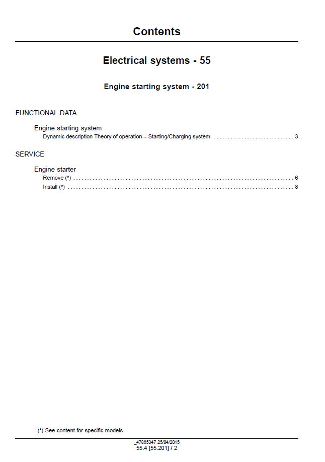New Holland CR6.80, CR6.90, CR7.90, CR8.90, CR9.90 Service Manual (Publication 47878230)