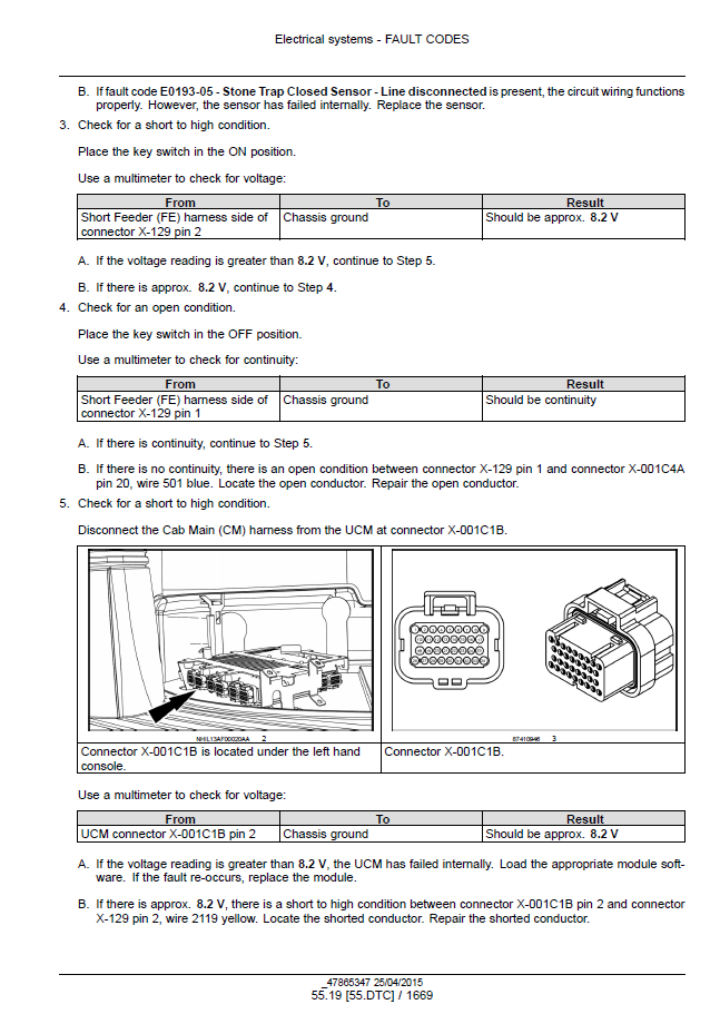 New Holland CR6.80, CR6.90, CR7.90, CR8.90, CR9.90 Service Manual (Publication 47878235)