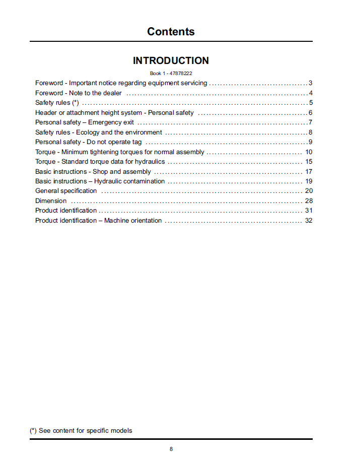 New Holland CR6.80, CR6.90, CR7.90, CR8.90, CR9.90 Service Manual (Publication 47878241)