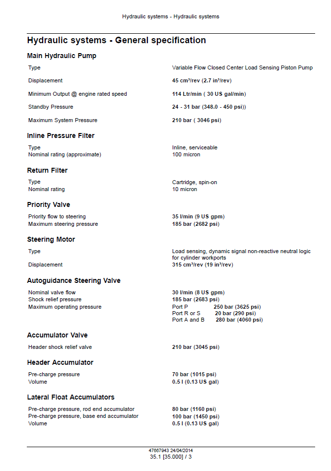 New Holland CR6090-CR9090 Tier 4A Combine Service Manual 47712588 PDF