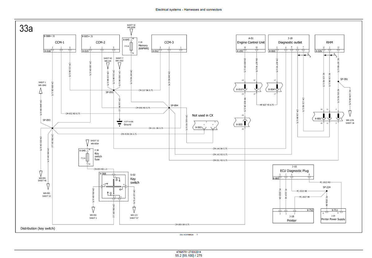 New Holland CR9090 EU, CX8080 Elevation, CX8090 Elevation Service Manual 47712612 PDF
