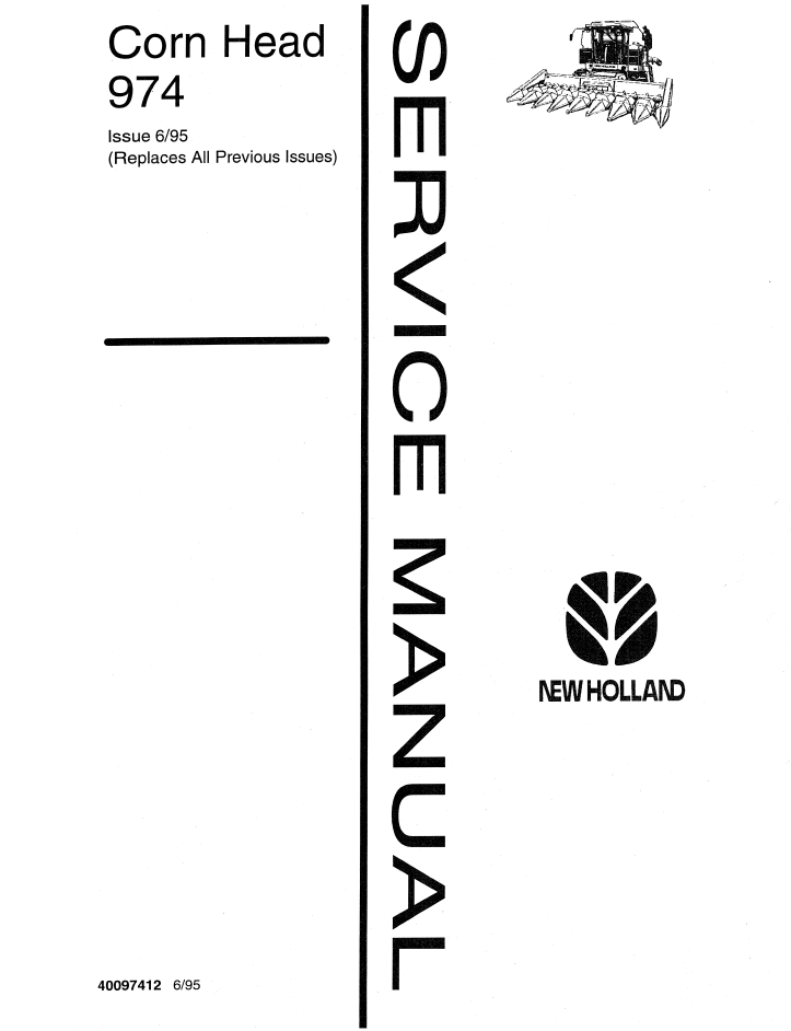New Holland Corn Head 974 Service Manual 40097412 PDF