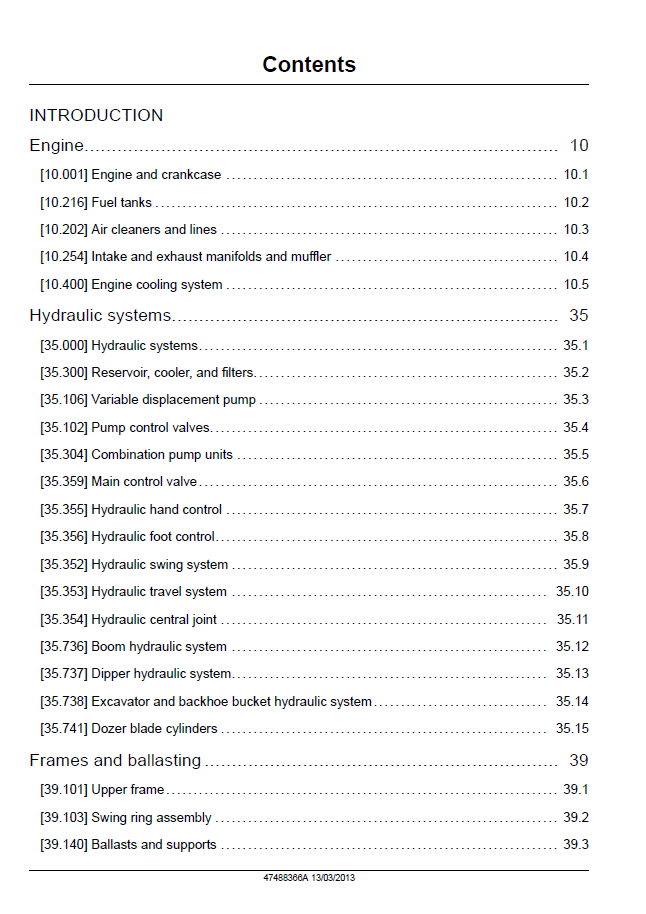 New Holland E75CSR Midi Excavator Workshop and Repair Handbook 47488366A (PDF)