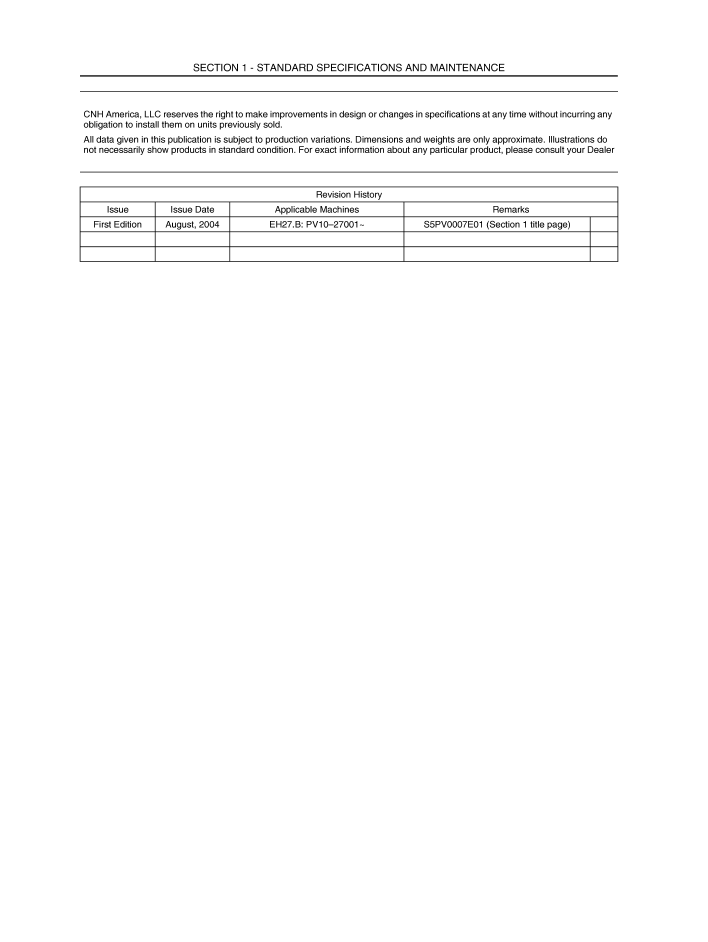 New Holland EH27.B Hydraulic Excavator Service Manual 6-78080NA PDF