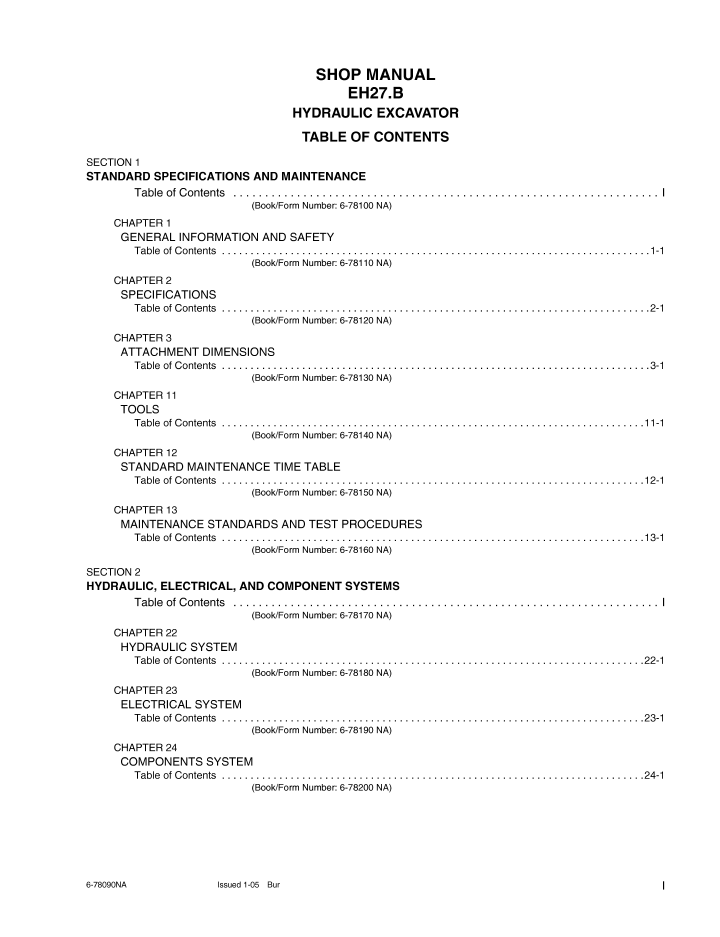 New Holland EH27.B Hydraulic Excavator Shop Manual 6-78080NA PDF