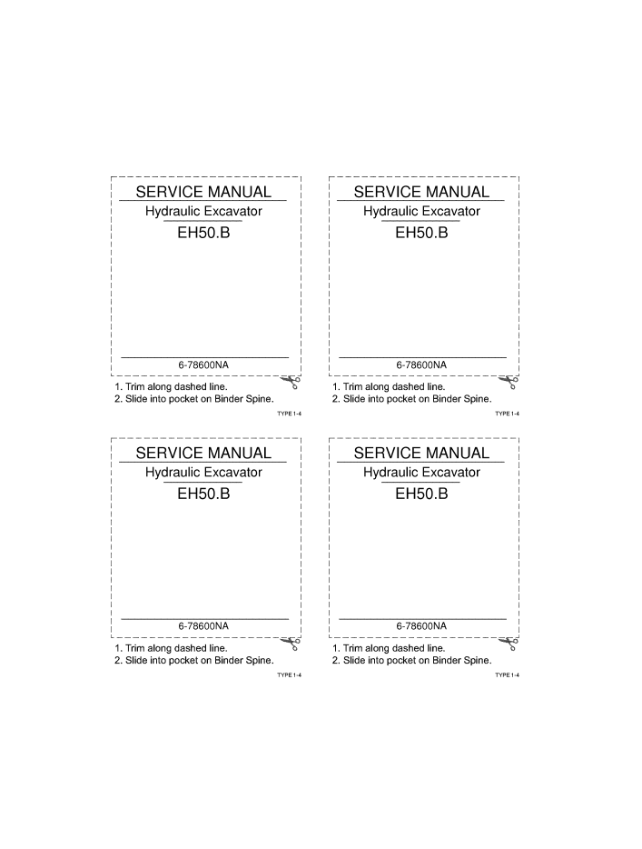 New Holland EH50.B Hydraulic Excavator Service Manual 6-78600NAR0