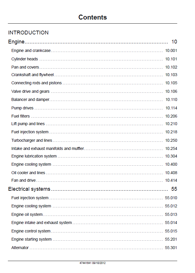 New Holland Engine & Electrical Service Manual 47441641 PDF