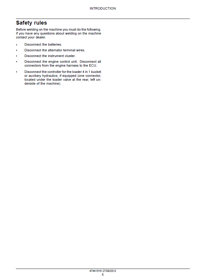 New Holland F5HFL413 Engine Maintenance Manual 47441616 PDF