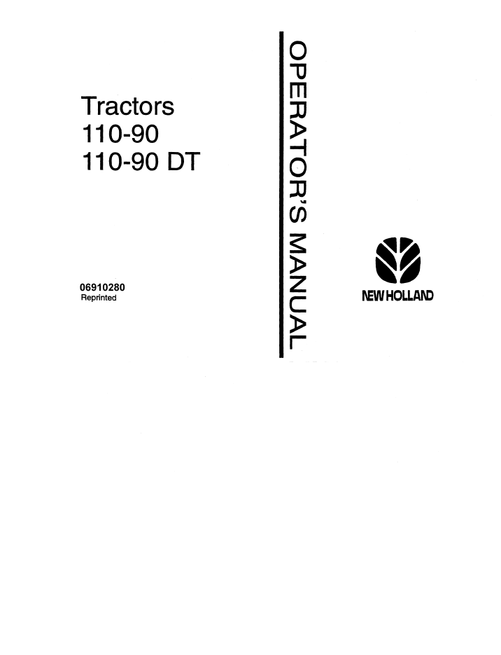 New Holland Fiat 110-90 & 110-90 DT Operator Manual 06910280
