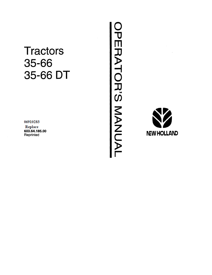 New Holland Fiat 35-66 & 35-66 DT Operator Manual 06910283