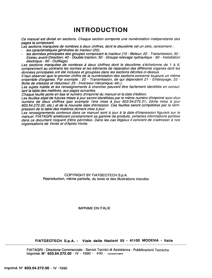 New Holland Fiat 35-66 DT Tractor Workshop Repair Manual 06910100