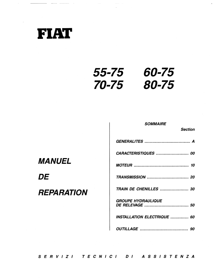 New Holland Fiat 55-75 to 80-75 Tractor Workshop Repair Manual 06910097
