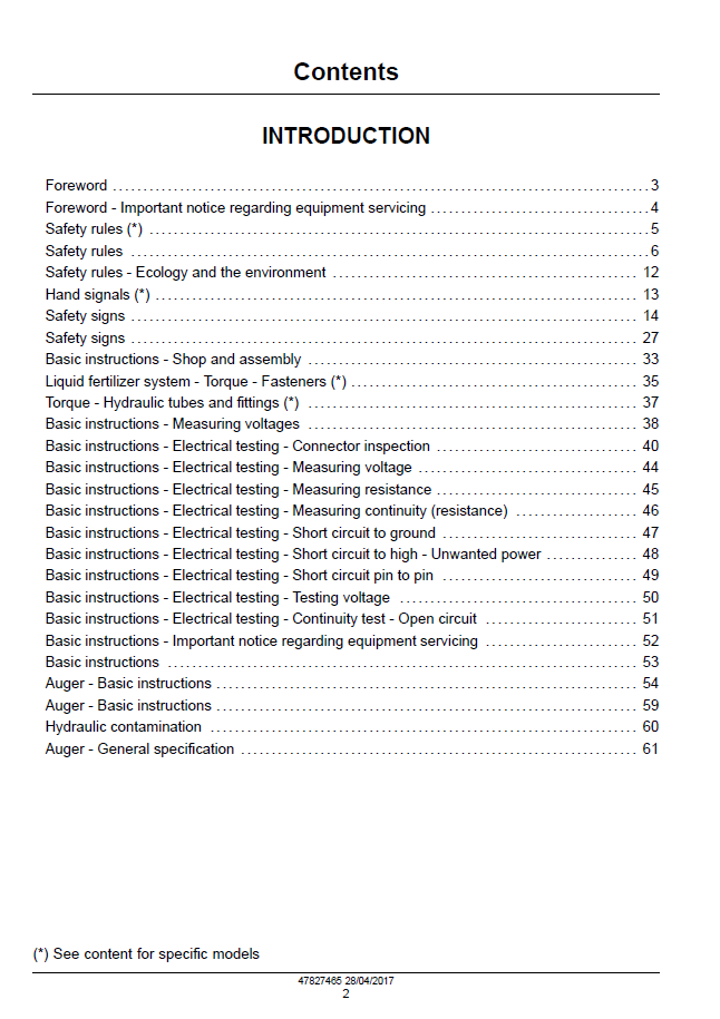 New Holland FlexiCoil 5560, 5860, 7660 & 9560 Air Cart Repair Manual 47827465 PDF