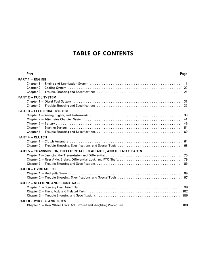 New Holland Ford 1000 & 1600 Tractor Workshop Manual 40100020 PDF