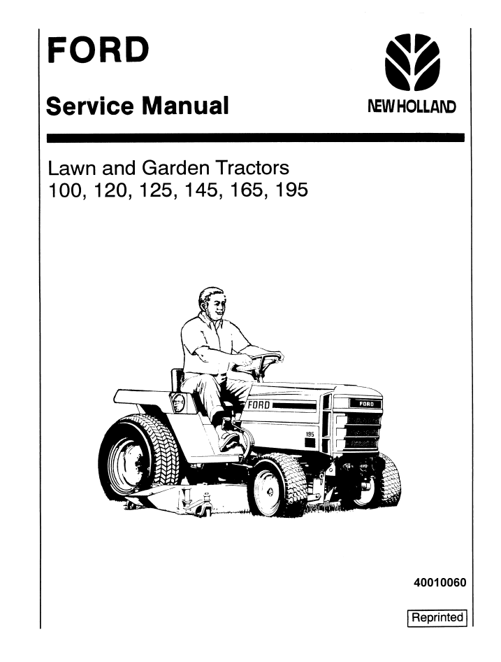 New Holland Ford 100 120 125 145 165 195 Manual 40010060