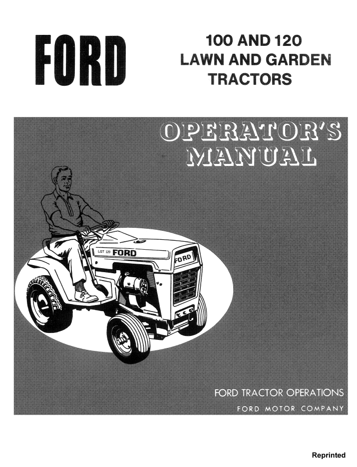 New Holland Ford 100 120 Lawn Garden Tractor Manual 42012020