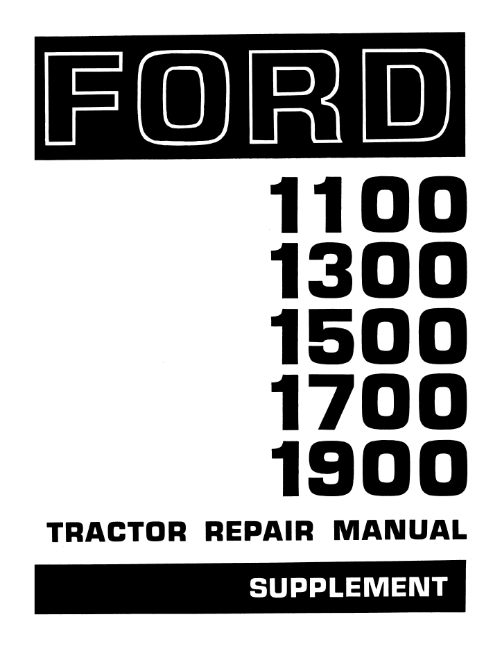New Holland Ford 1100, 1300, 1500 Tractor Manual 40130040 PDF